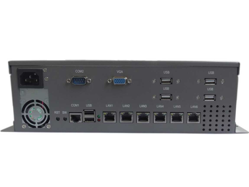 2COM 6 USB 6LAN (Rede Intel Gigabit) Computador industrial incorporado