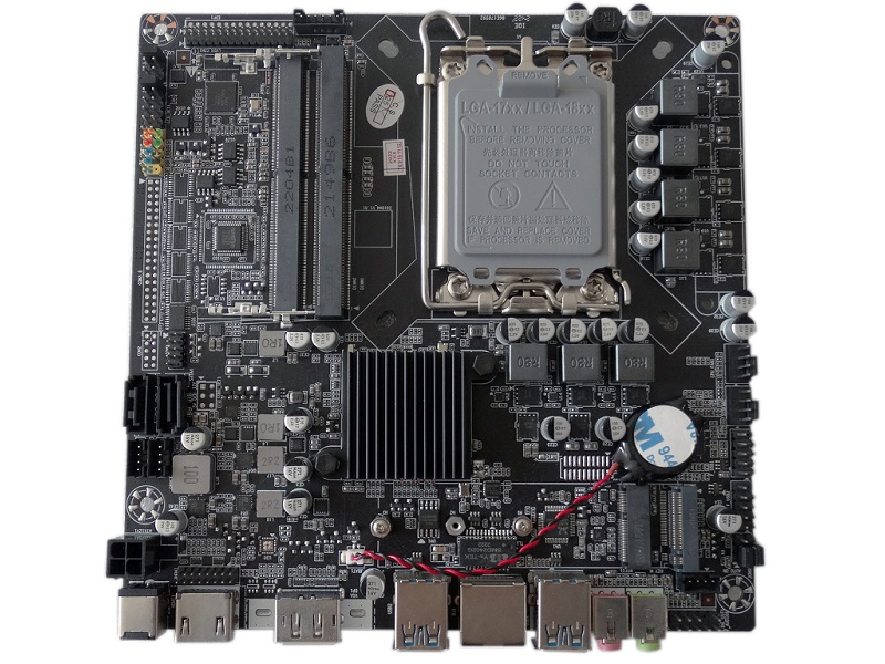 Placa-mãe industrial Mini ITX Intel® PCH Chip com suporte para CPU de 12ª geração 1LAN 1COM 8USB