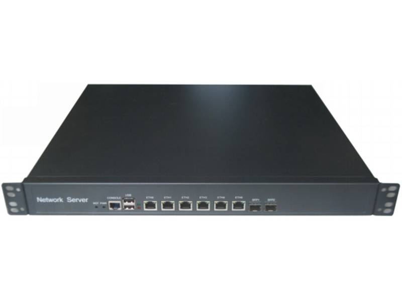 Plataforma de segurança de rede 1U Rackmount 6LAN PC industrial 6LAN Intel GbE opcional 2LAN GbE SFP