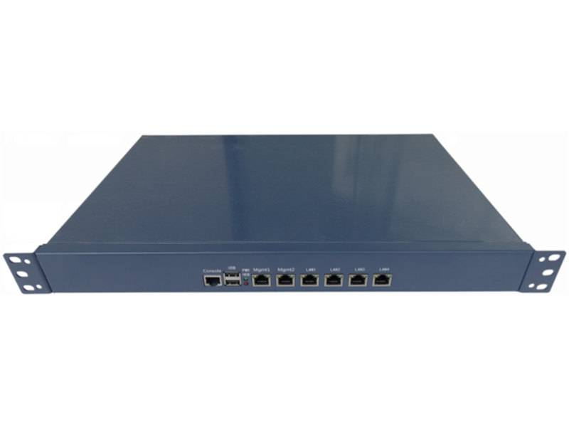 Plataforma de segurança de rede 1U Rackmount 6LAN PC industrial 6LAN Intel GbE soldado a bordo CPU