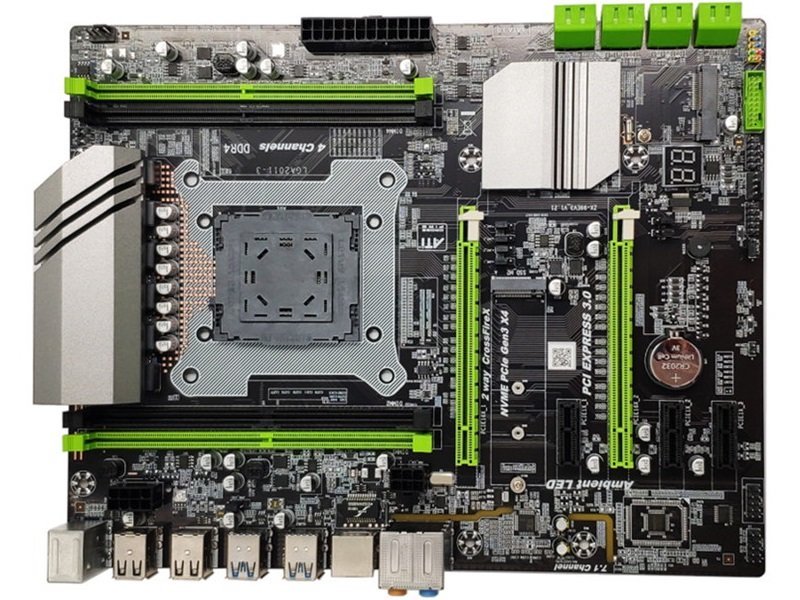 Placa-mãe ATX Intel @ PCH C612 chip 1LAN/1COM/12USB 5 slots (2PCIEx16)