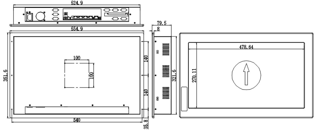 Custom 21.5-inch Industrial PC with I3/I5/I7 CPU