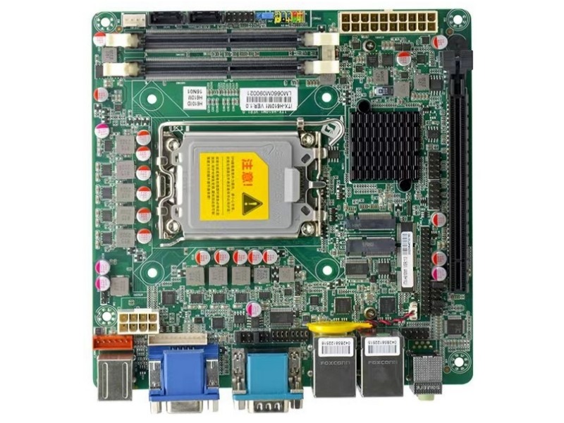 Placa-mãe Mini ITX 2LAN 6COM 9USB PCIE16 Expansão Intel® H610 Chipset