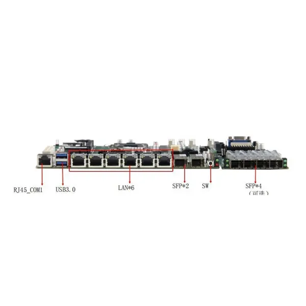 8LAN motherboard B150 chip 6LAN+2SFP or 8LAN Intel Gigabit LAN ports, PCIEx8 expansion