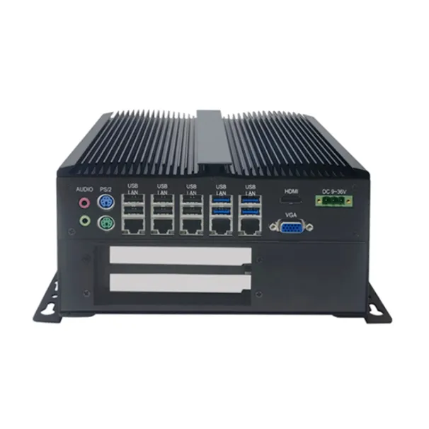 All aluminum fanless embedded industrial box pc,onboard 6/7th GEN i3/i5/i7 U series CPU,5LANS/8COM/10 USB/2PCI