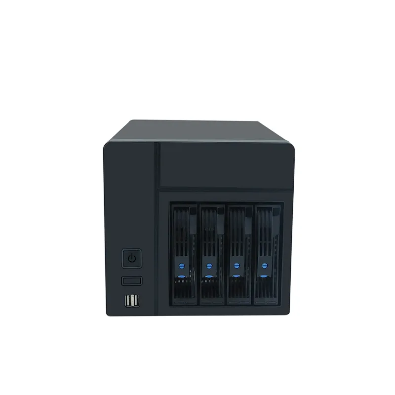 NAS private cloud hardware platform, 4 portable hard drive slots, optional software and hardware RAID function